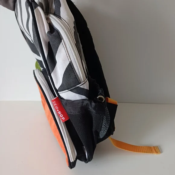 Cute Skip Hop Zoo Zebra Kid's Backpack 13" × 12" - Picture 3 of 9